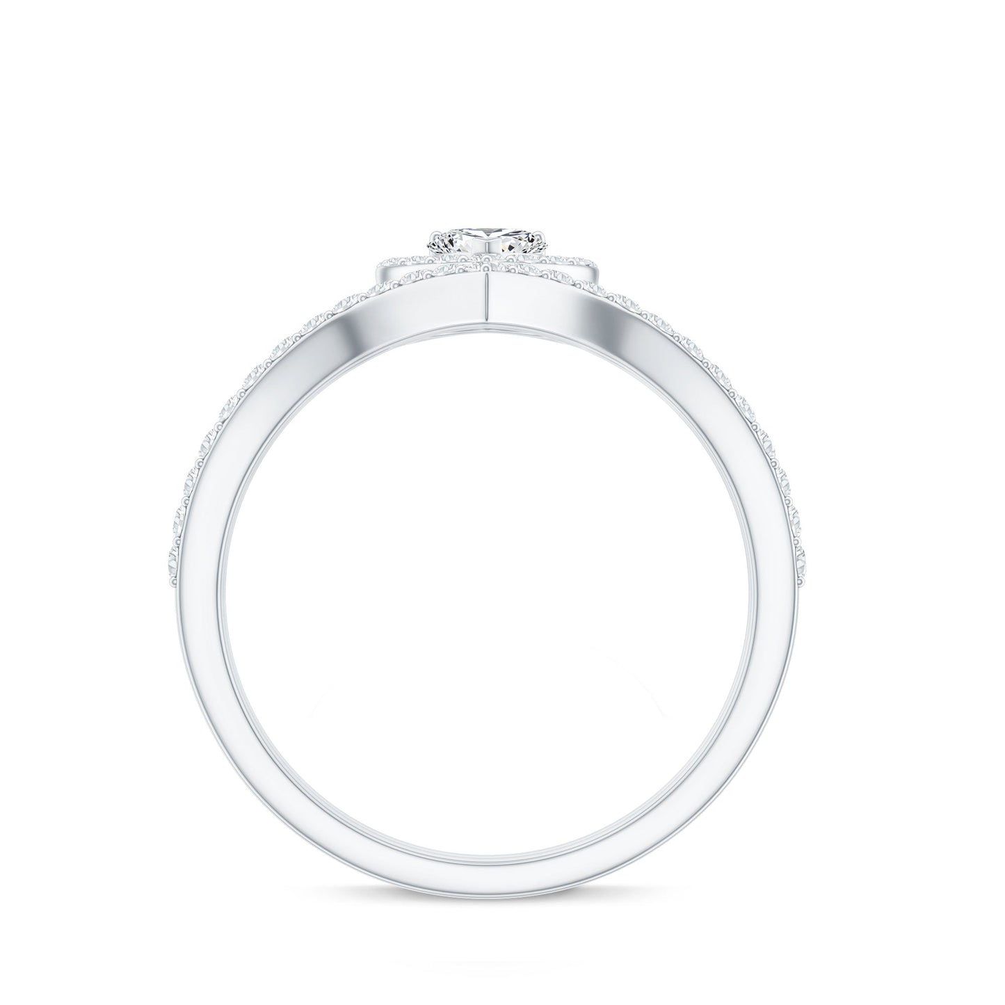 Heart Shape Lab Grown Diamond Bridal Ring Set