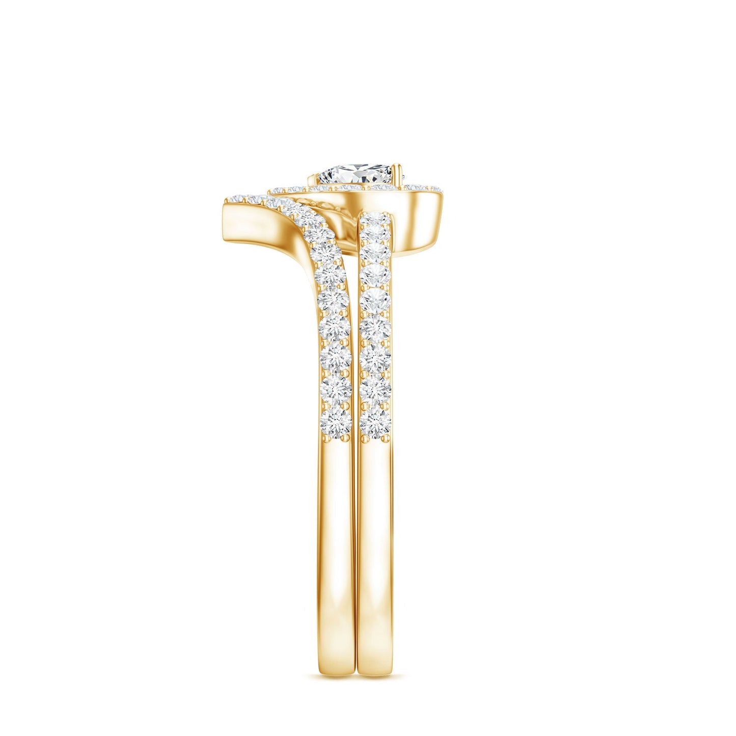Heart Shape Lab Grown Diamond Bridal Ring Set