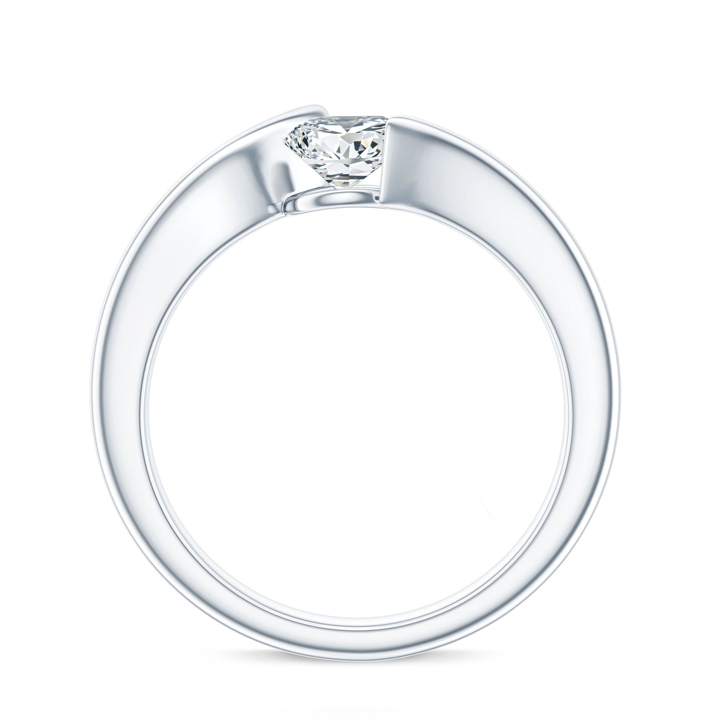 Pear Shape Lab Grown Diamond Solitaire Bypass Ring