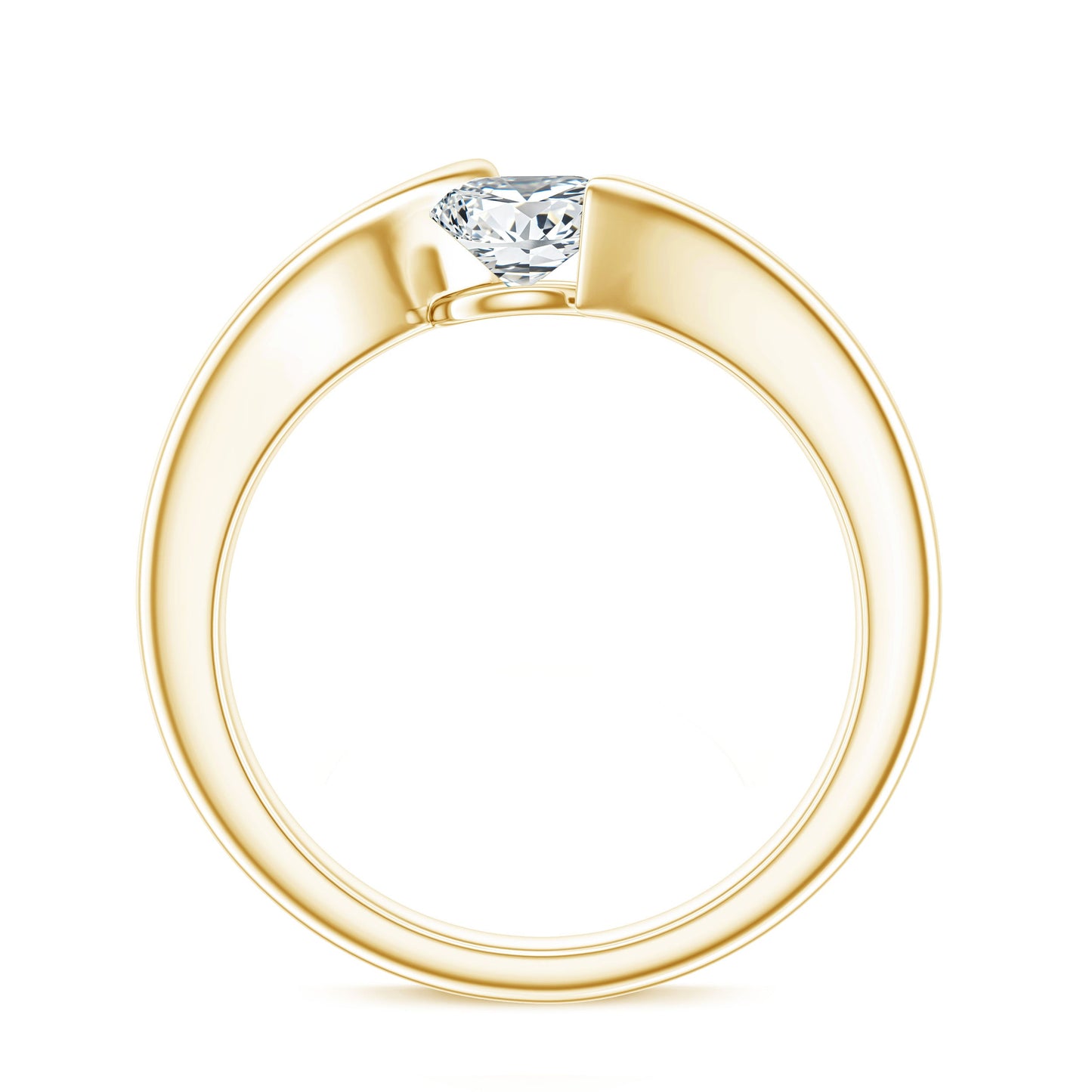 Pear Shape Lab Grown Diamond Solitaire Bypass Ring