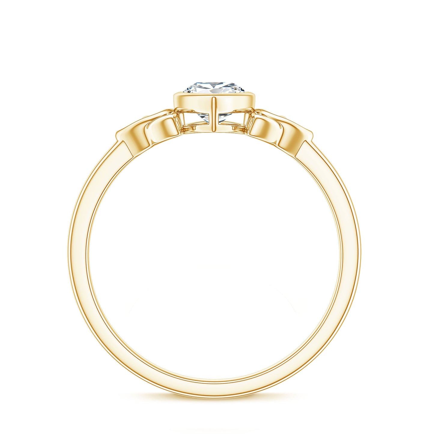 Pear Shape Lab Grown Diamond Solitaire Celtic Ring