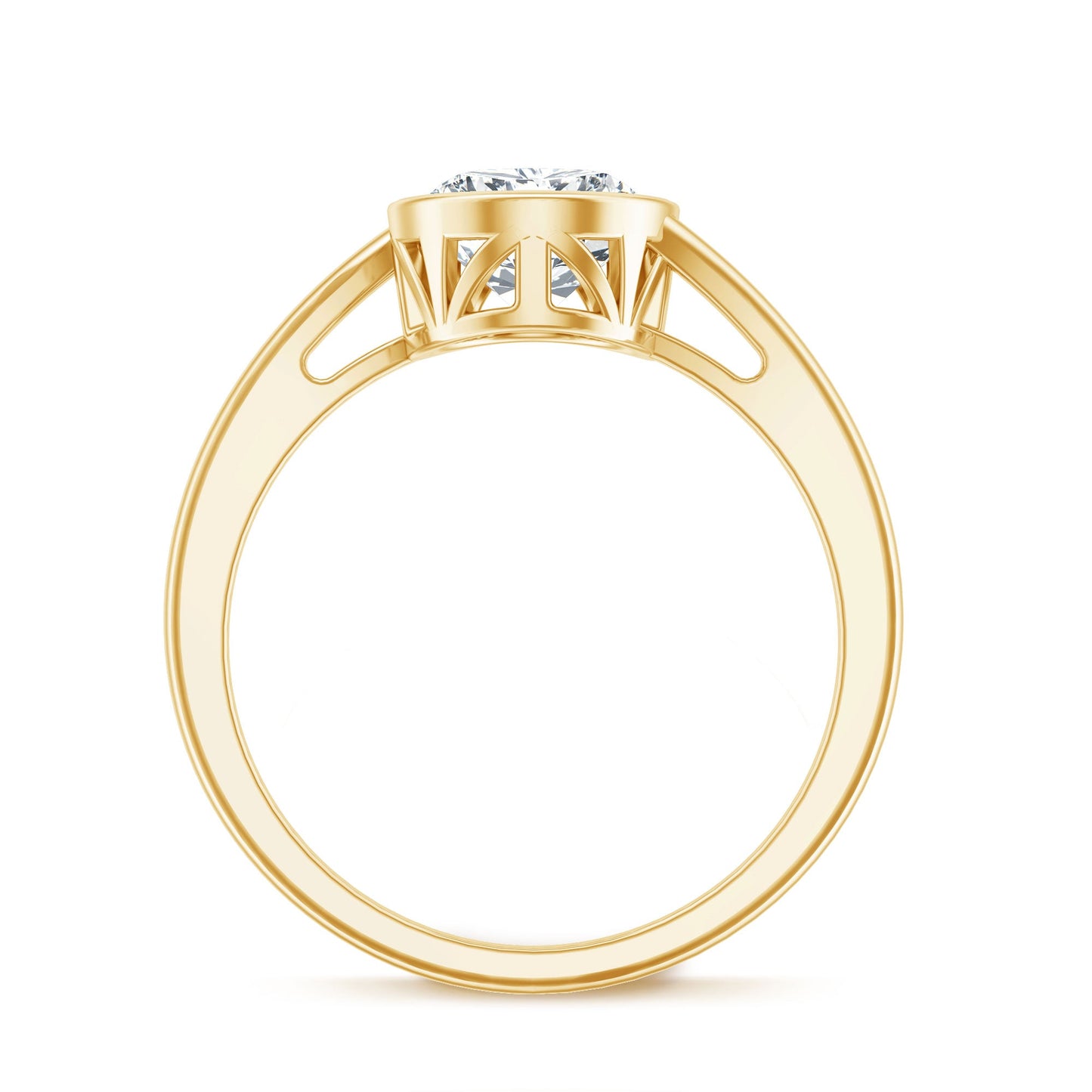Oval Shape Lab Grown Diamond Solitaire Bypass Ring