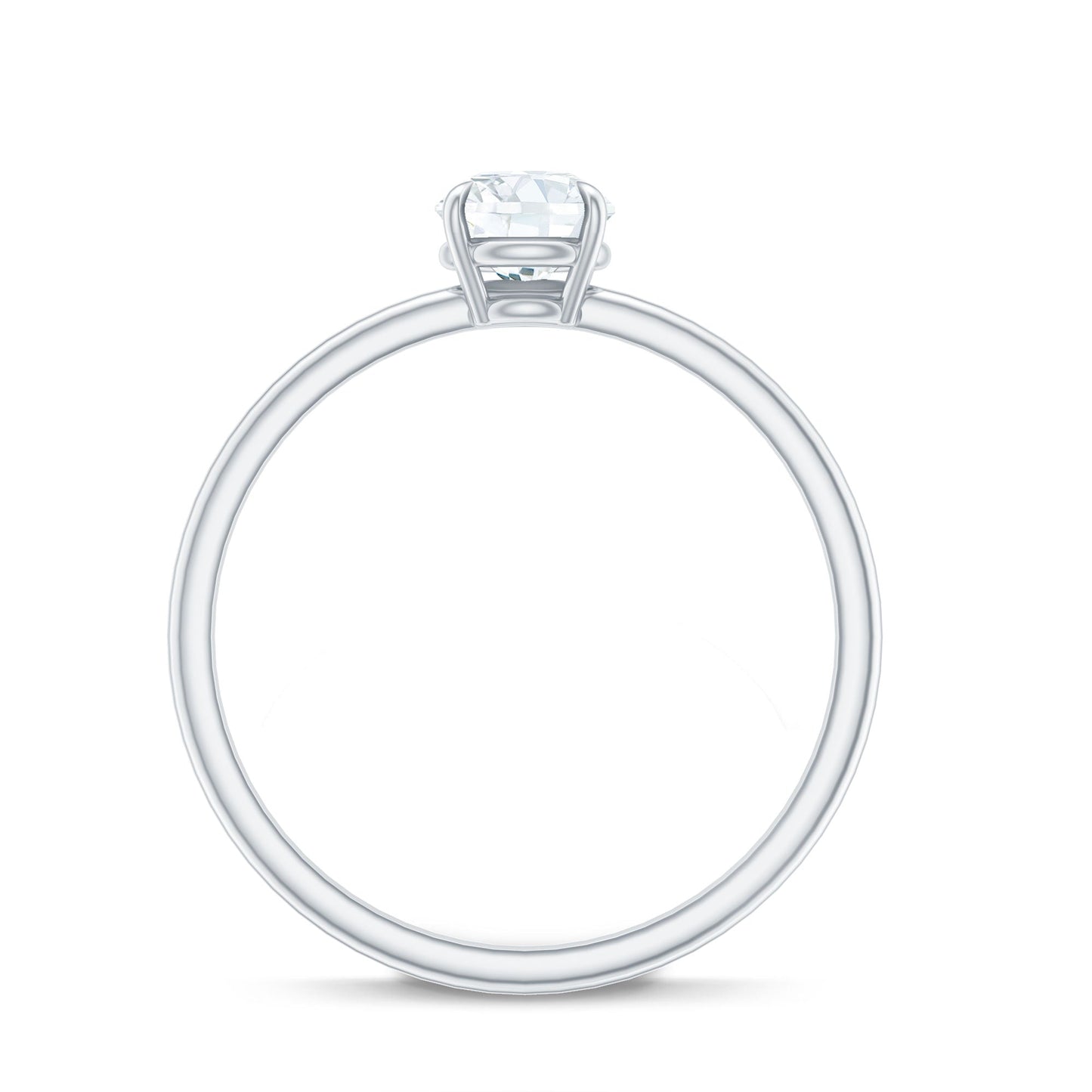 Round Shape Lab Grown Diamond Solitaire Ring