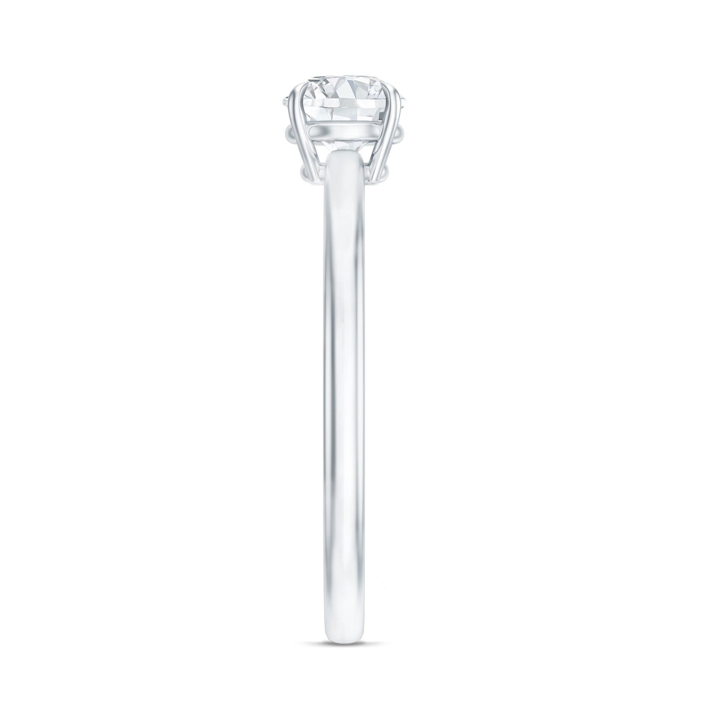 Round Shape Lab Grown Diamond Solitaire Ring