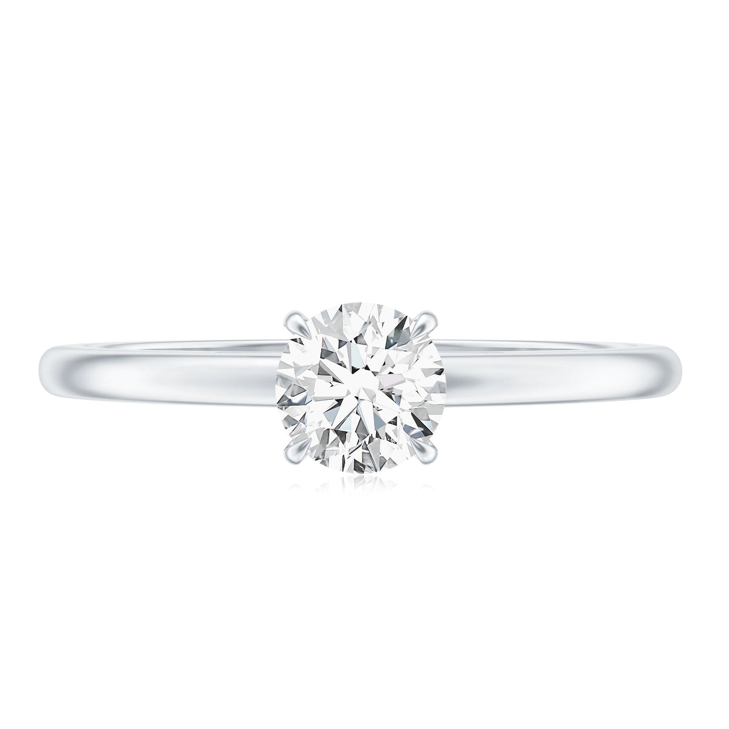 Round Shape Lab Grown Diamond Solitaire Ring