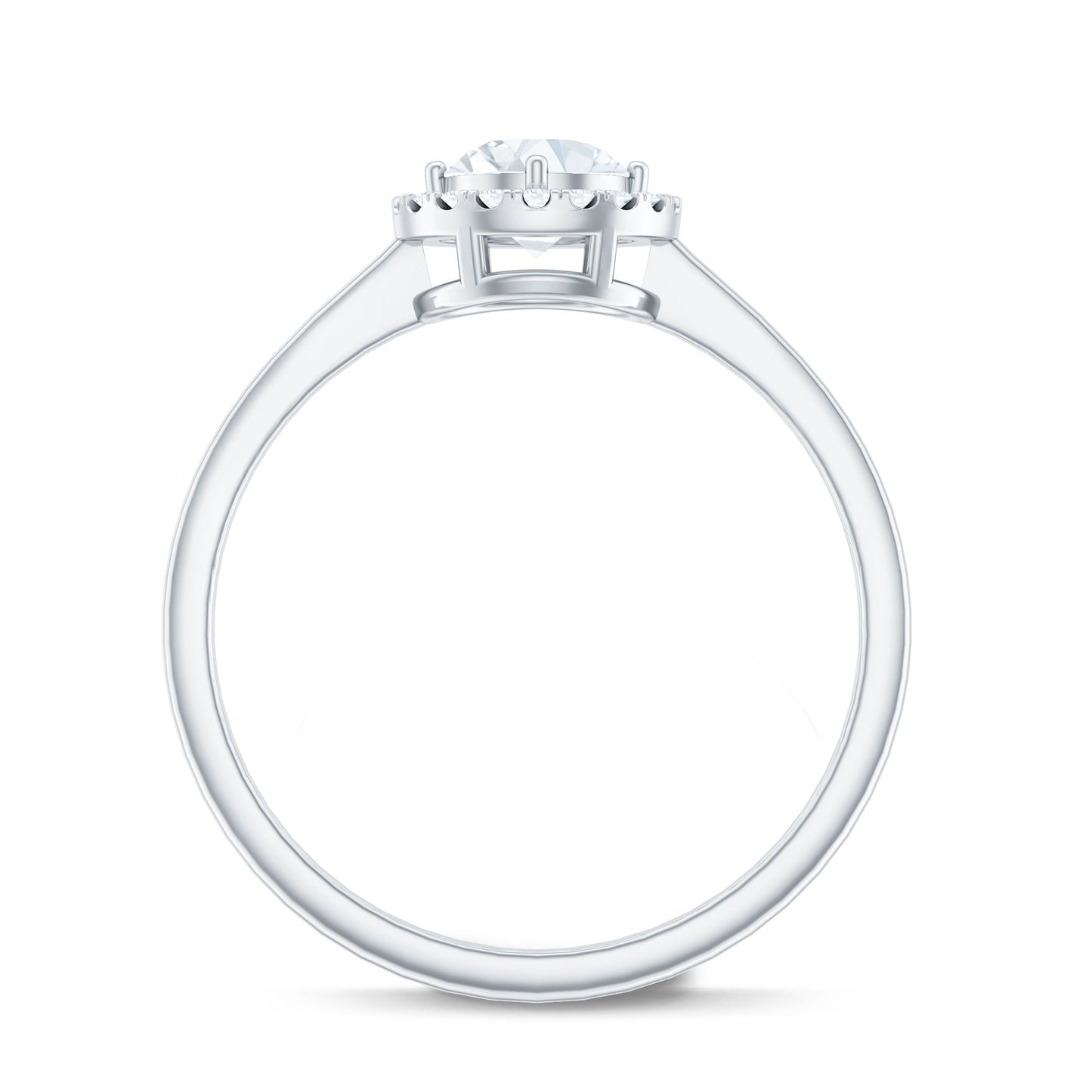 Lab Grown Diamond Promise Ring with Halo