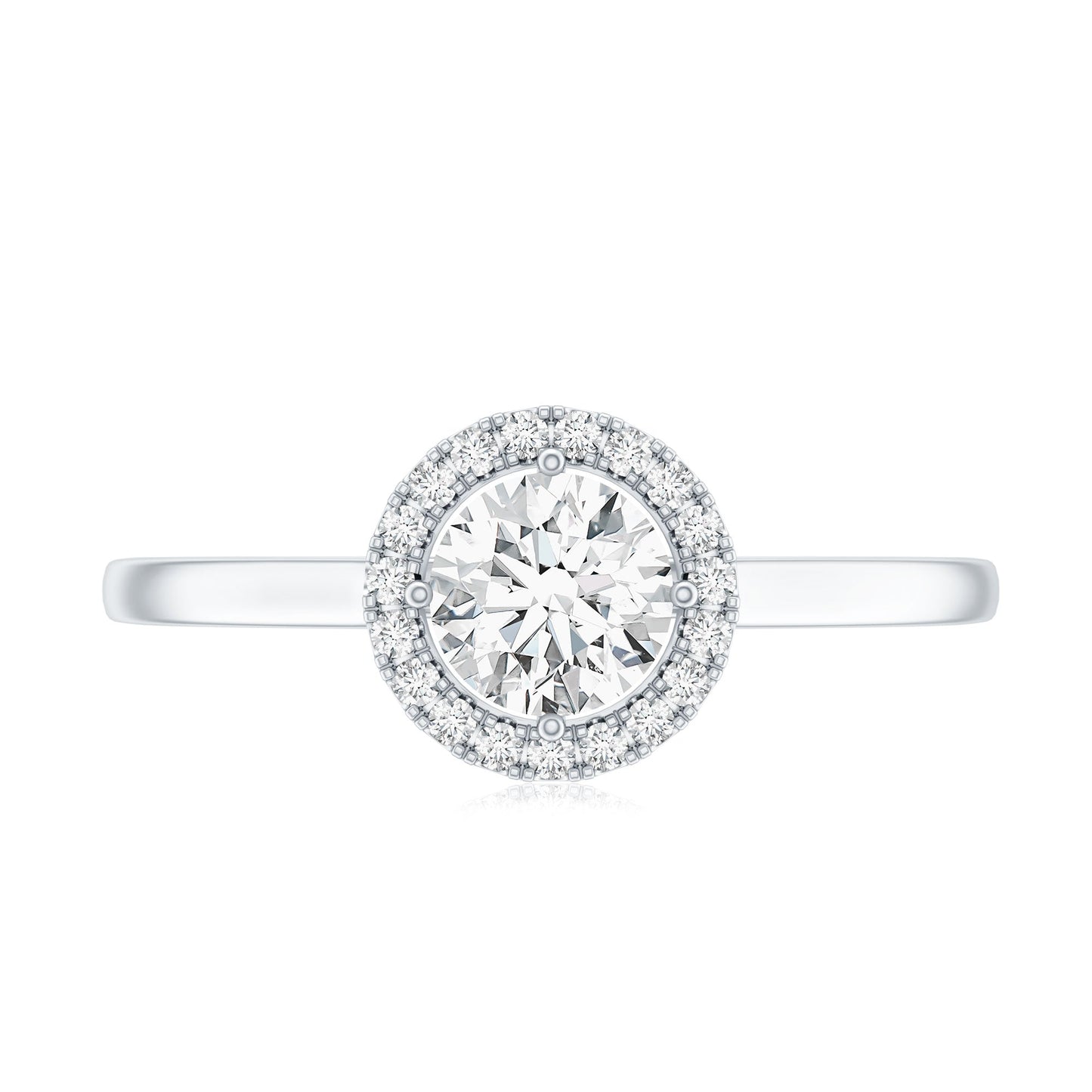 Lab Grown Diamond Promise Ring with Halo