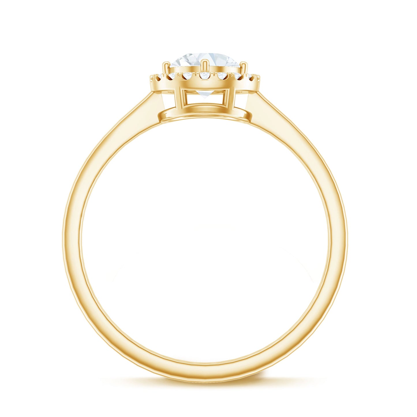 Lab Grown Diamond Promise Ring with Halo