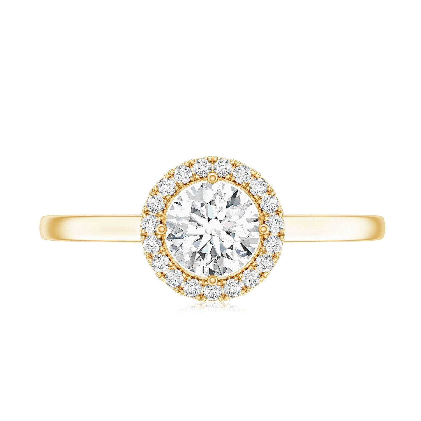 Lab Grown Diamond Promise Ring with Halo