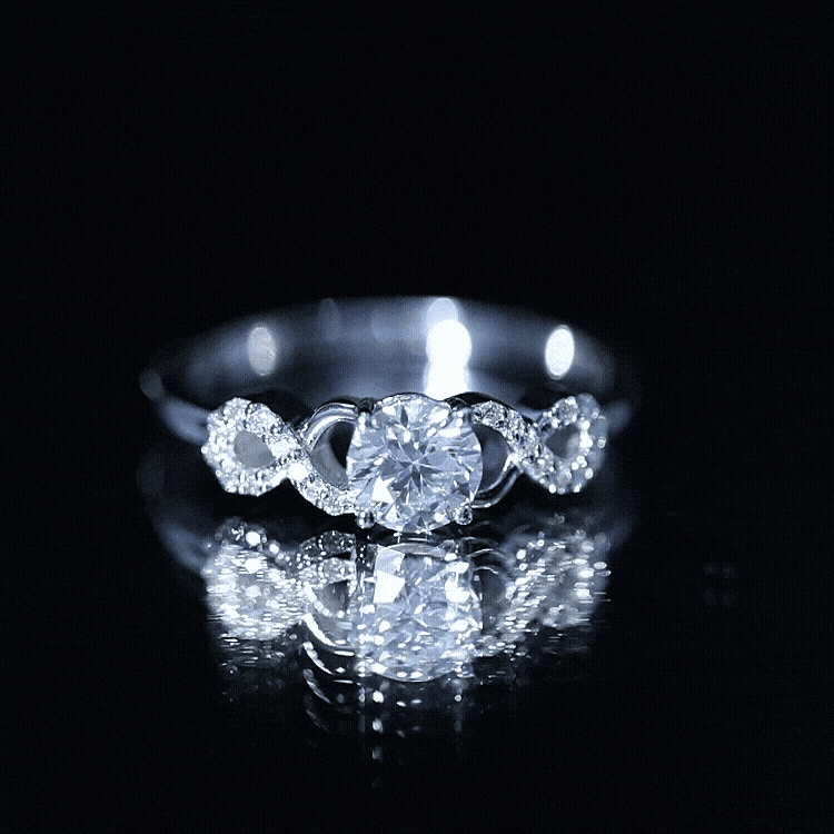 Lab Grown Diamond Criss Cross Promise Ring