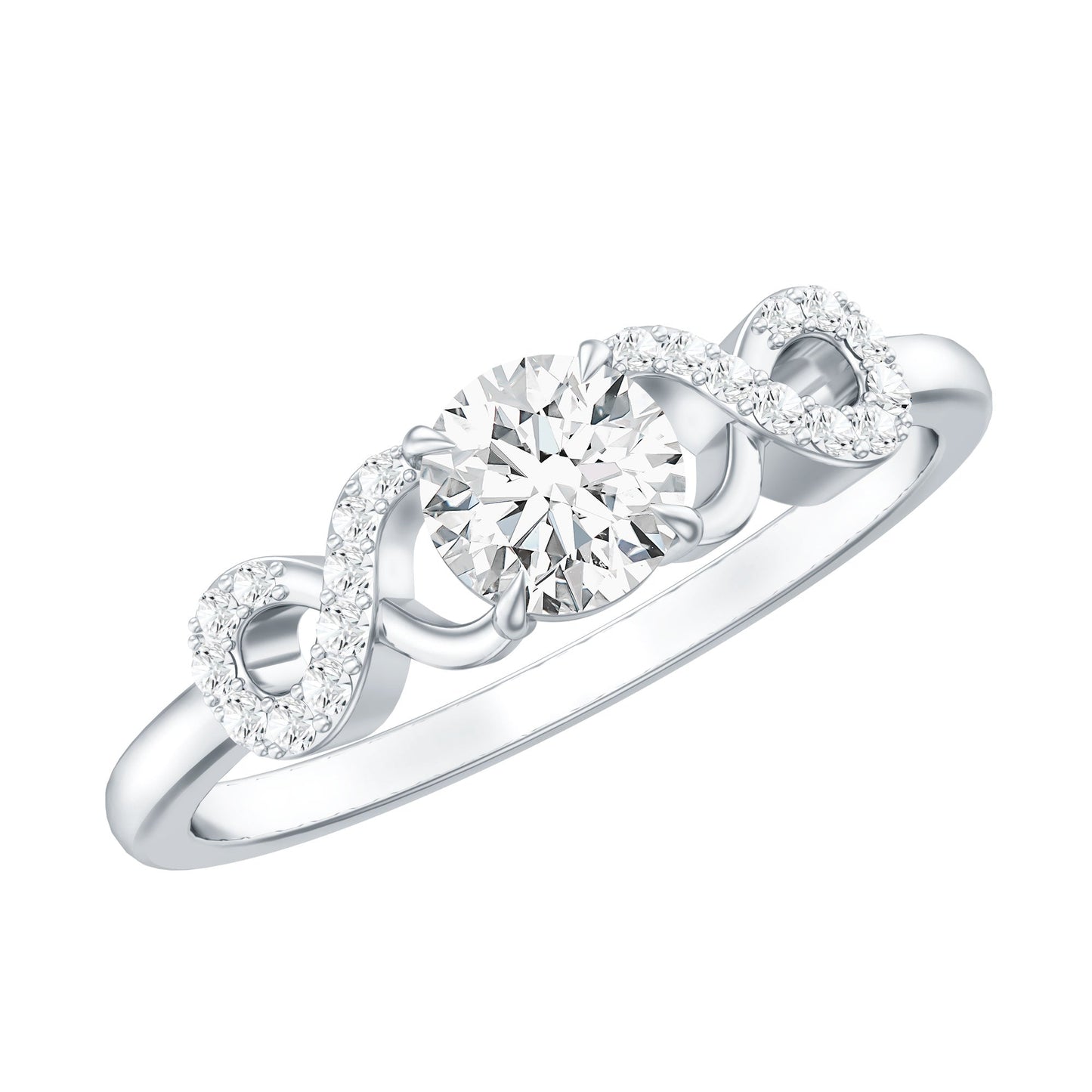 Lab Grown Diamond Criss Cross Promise Ring