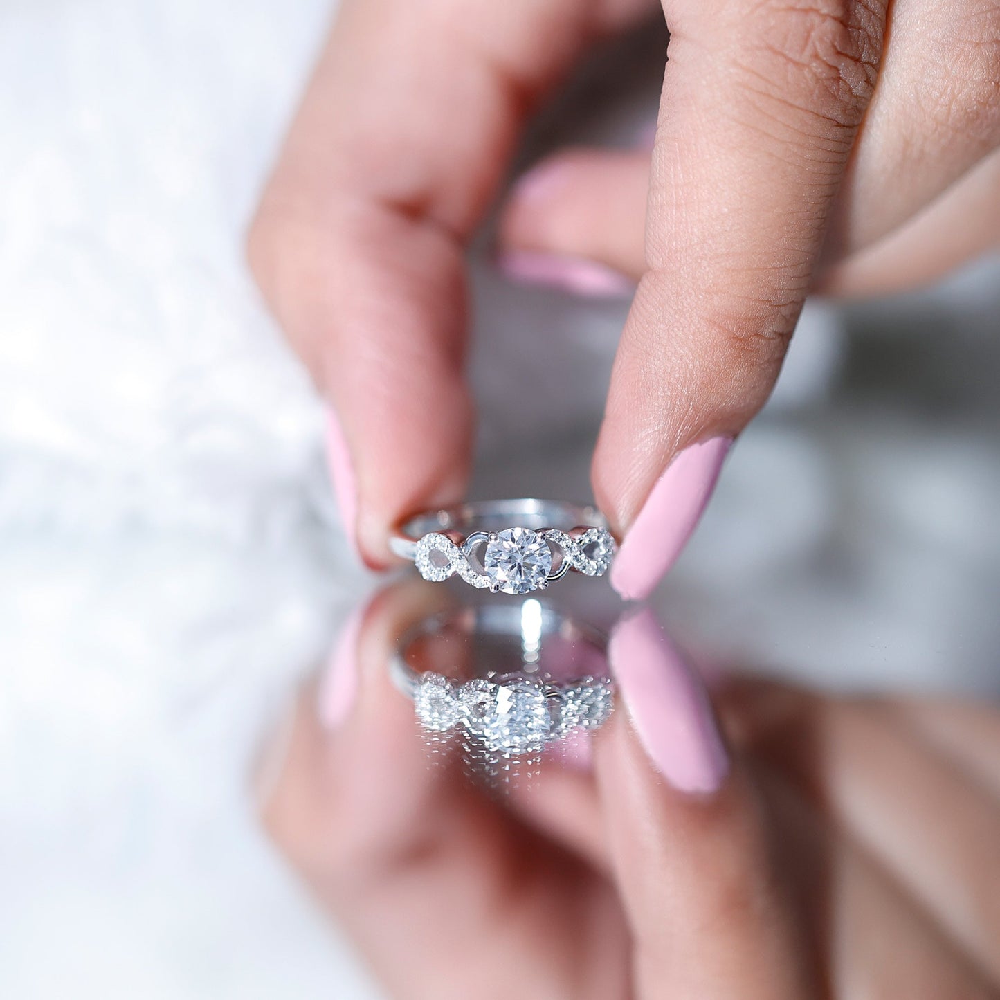 Lab Grown Diamond Criss Cross Promise Ring