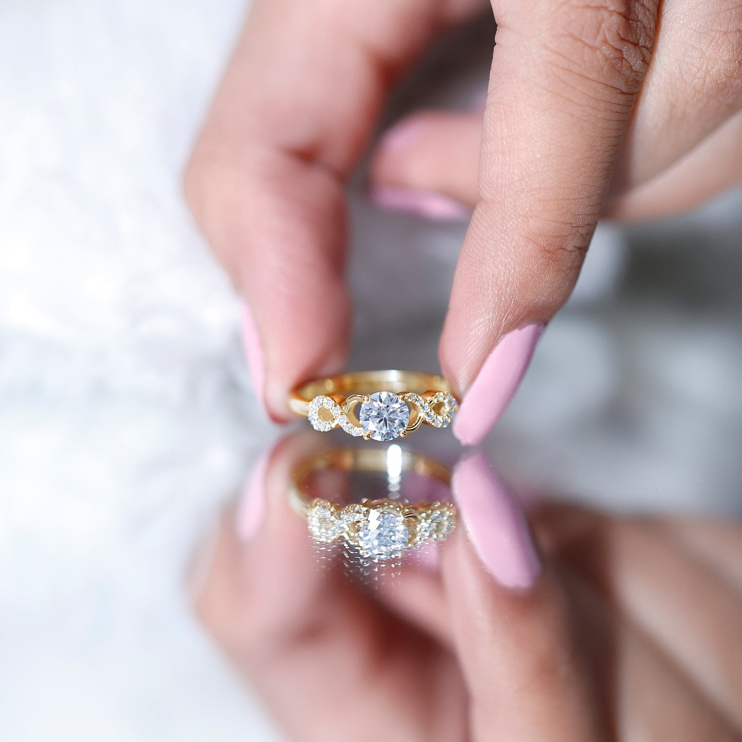Lab Grown Diamond Criss Cross Promise Ring