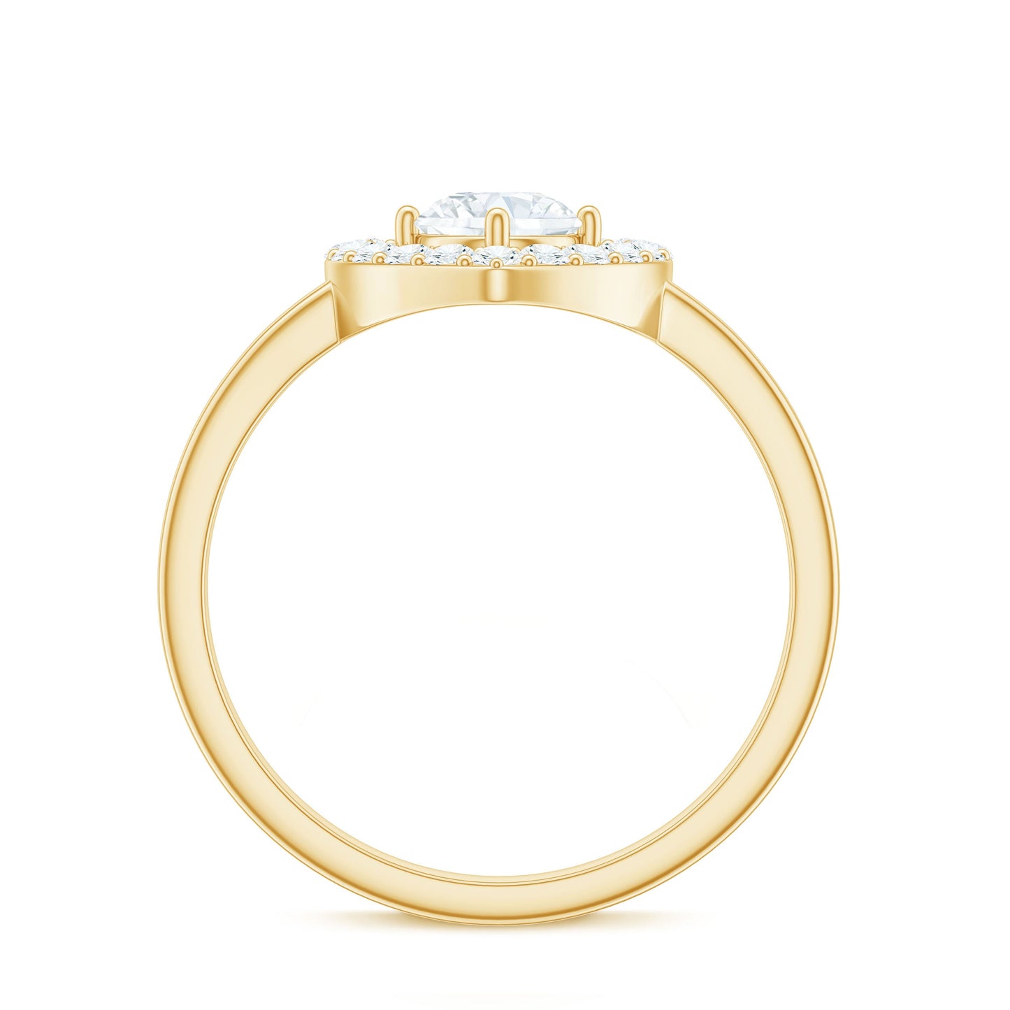 Minimal Heart Ring with Lab Grown Diamond