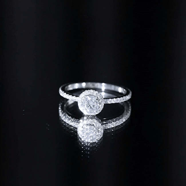 Round Lab Grown Diamond Promise Engagement Ring