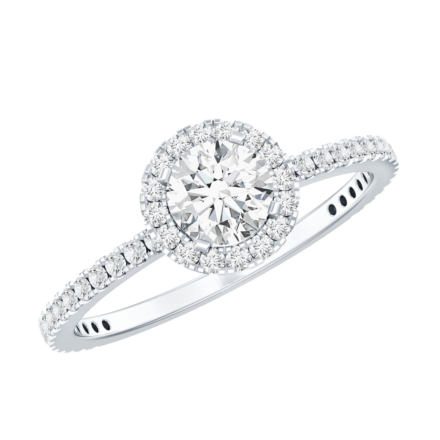 Round Lab Grown Diamond Promise Engagement Ring