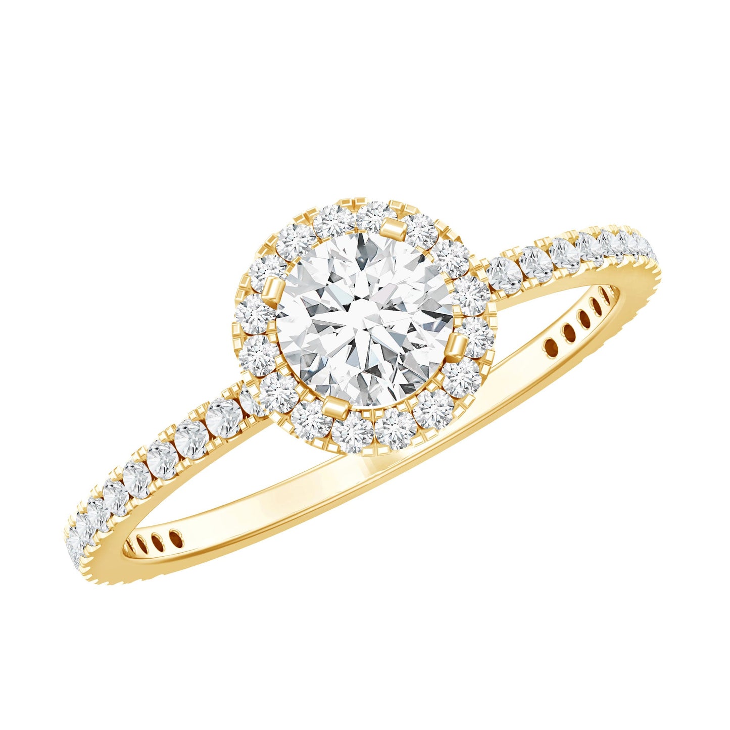 Round Lab Grown Diamond Promise Engagement Ring