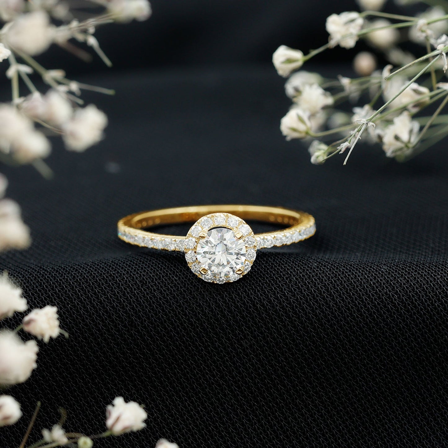 Round Lab Grown Diamond Promise Engagement Ring