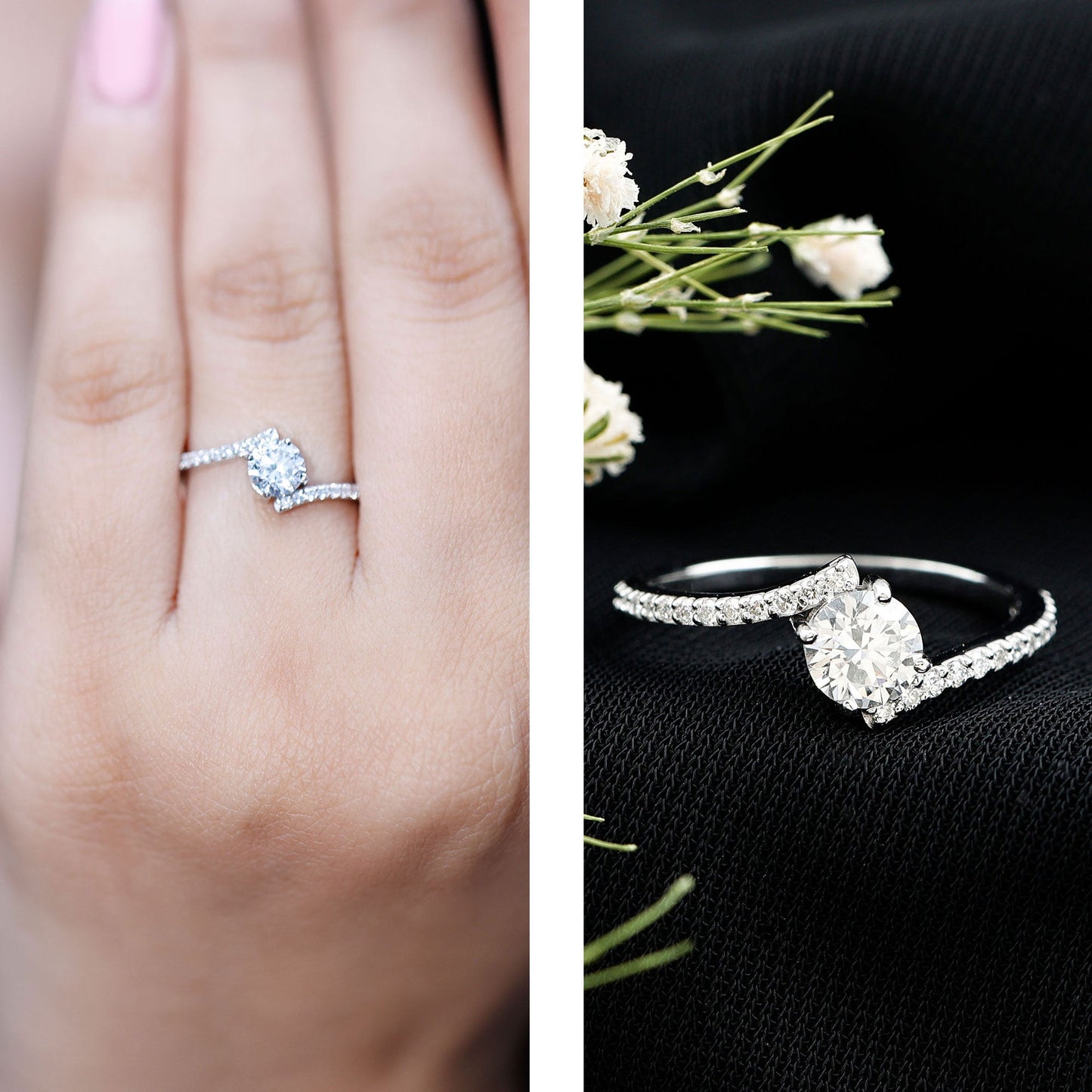Lab Grown Diamond Solitaire Promise Engagement Ring