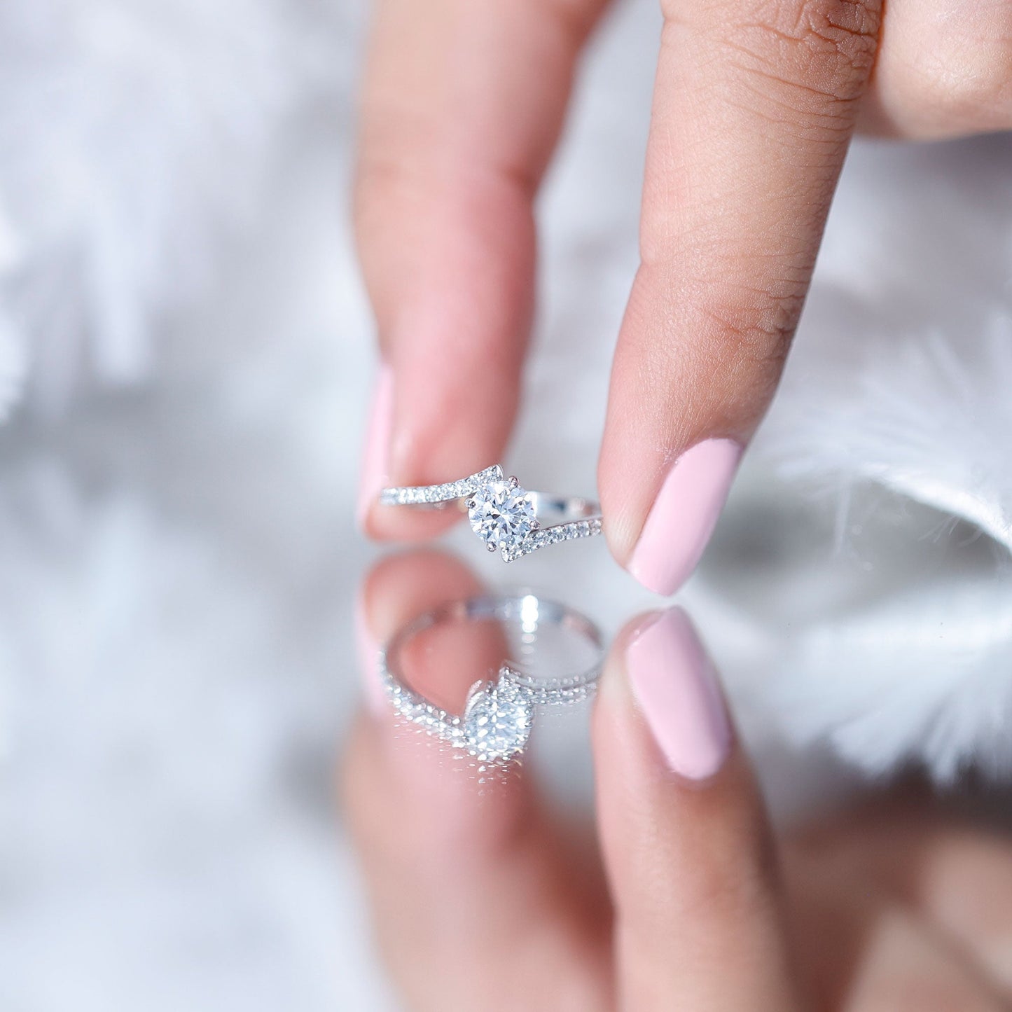 Lab Grown Diamond Solitaire Promise Engagement Ring