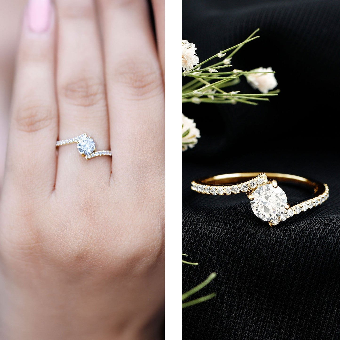 Lab Grown Diamond Solitaire Promise Engagement Ring