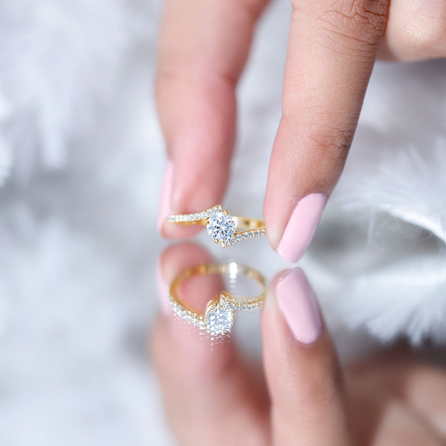 Lab Grown Diamond Solitaire Promise Engagement Ring
