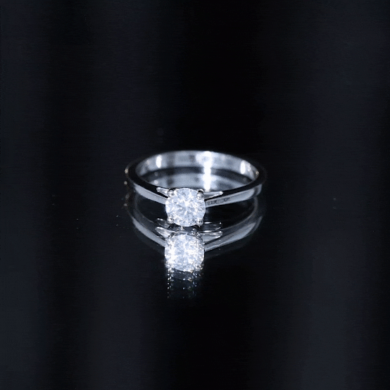 Minimal Round Lab Grown Diamond Solitaire Ring