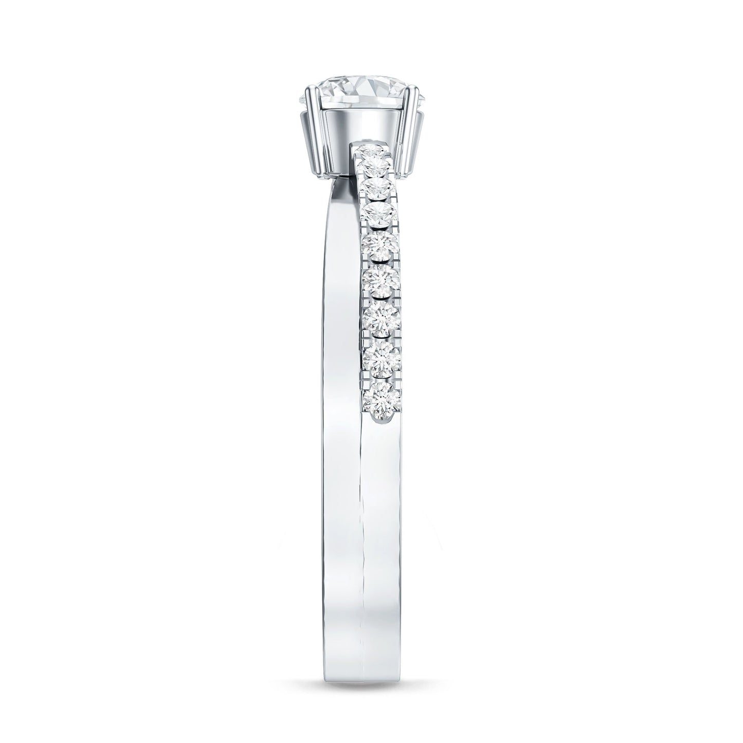 Round Lab Grown Diamond Solitaire Promise Ring