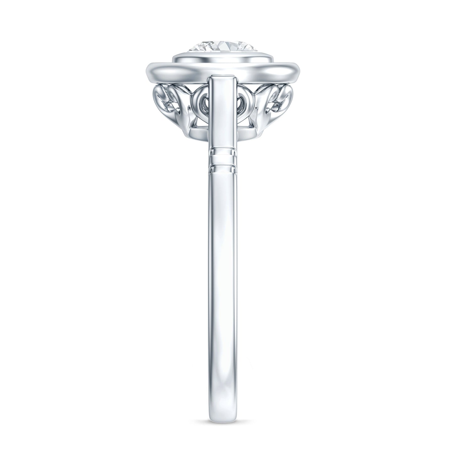 Vintage Inspired Lab Grown Diamond Solitaire Ring