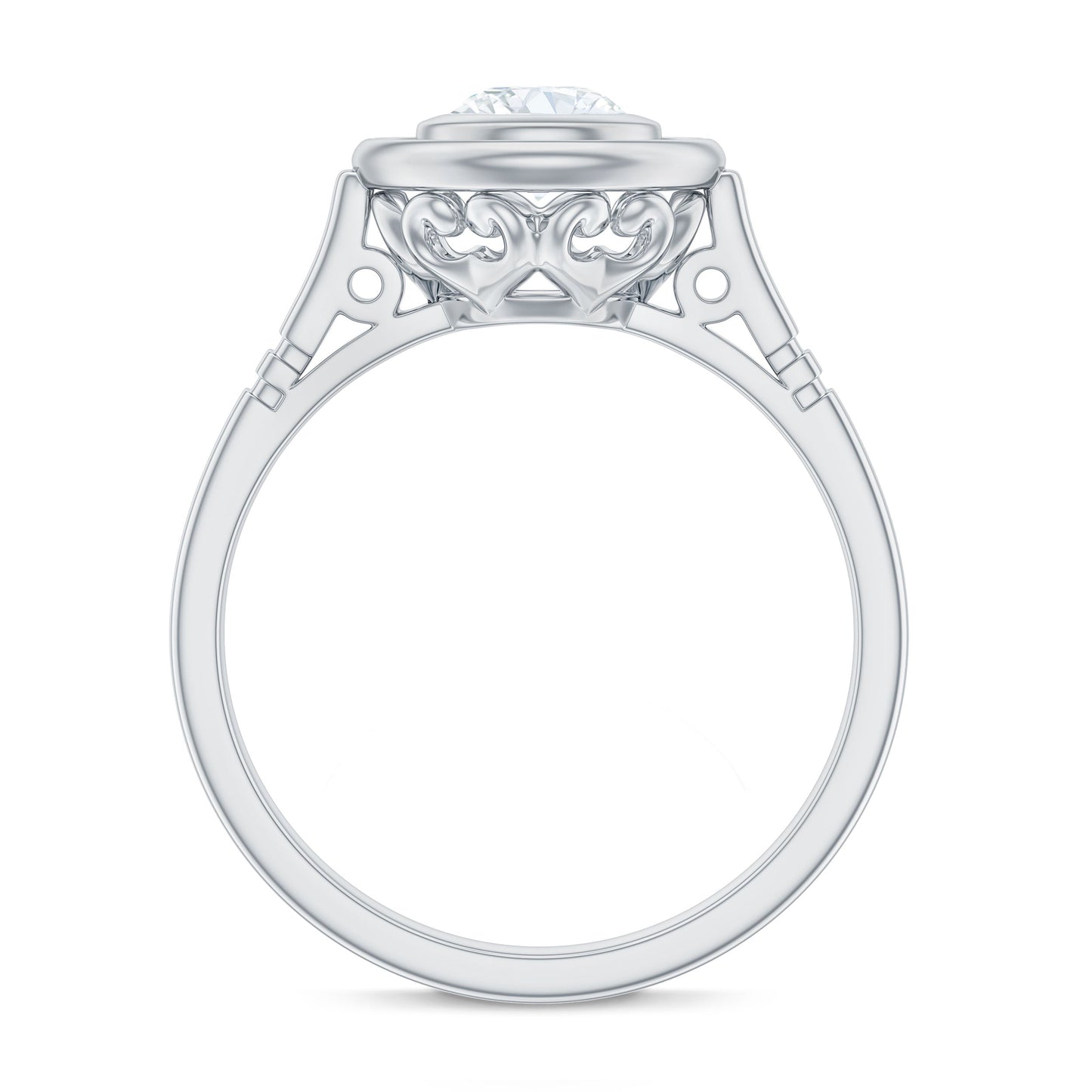 Vintage Inspired Lab Grown Diamond Solitaire Ring