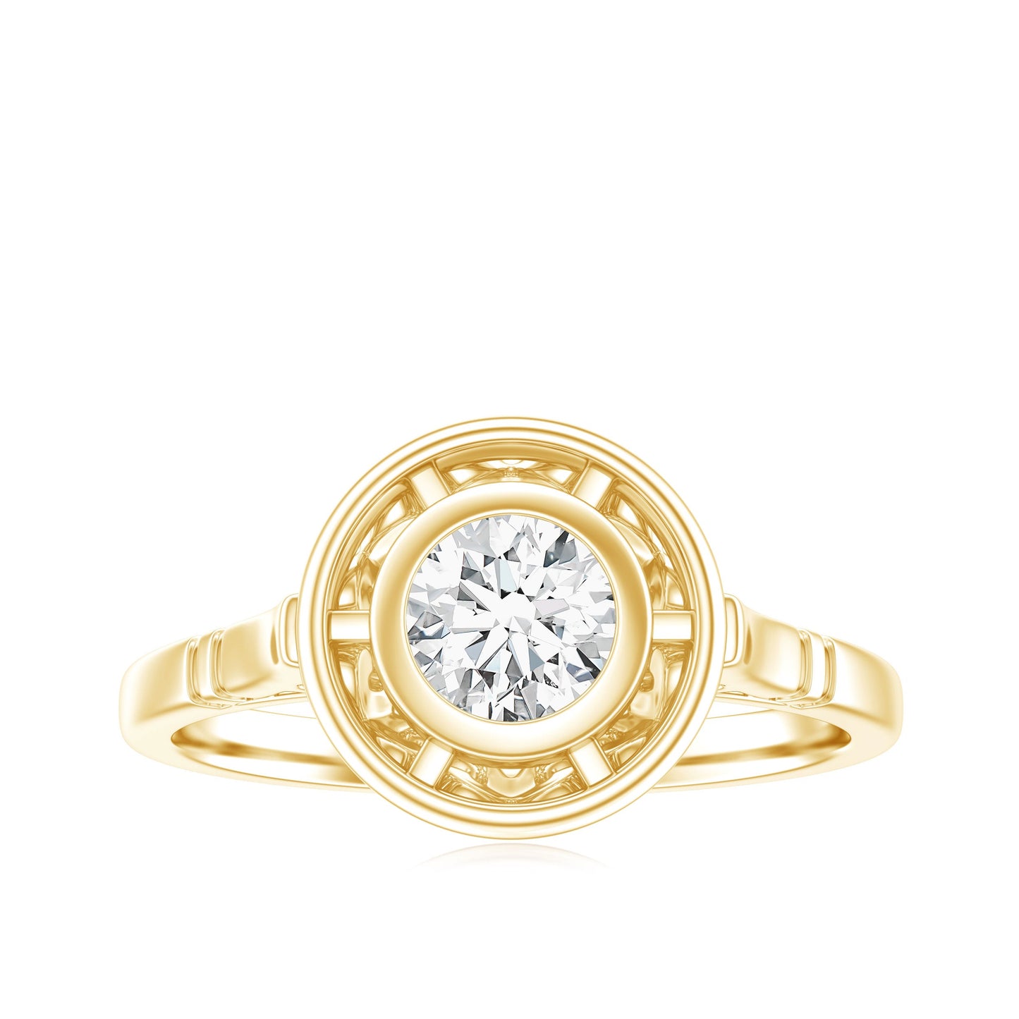 Vintage Inspired Lab Grown Diamond Solitaire Ring