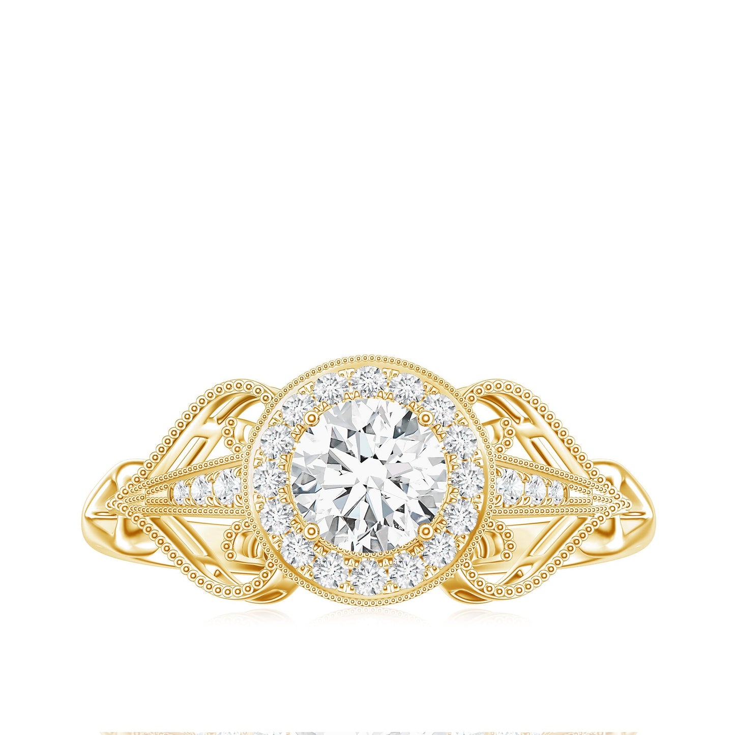 Vintage Inspired Engagement Ring with Lab Grown Diamond