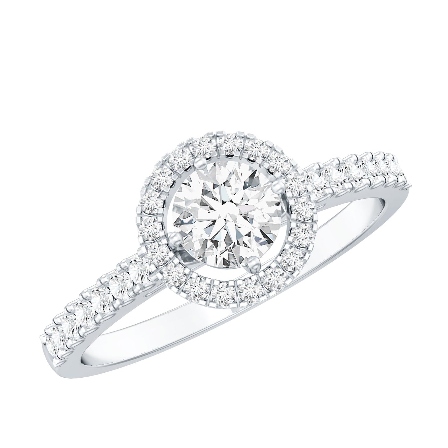 0.4 Carat Lab Grown Diamond Engagement Ring with Halo