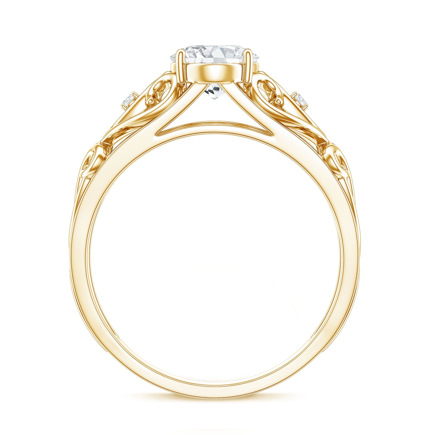 Antique Style Lab Grown Diamond Solitaire Engagement Ring