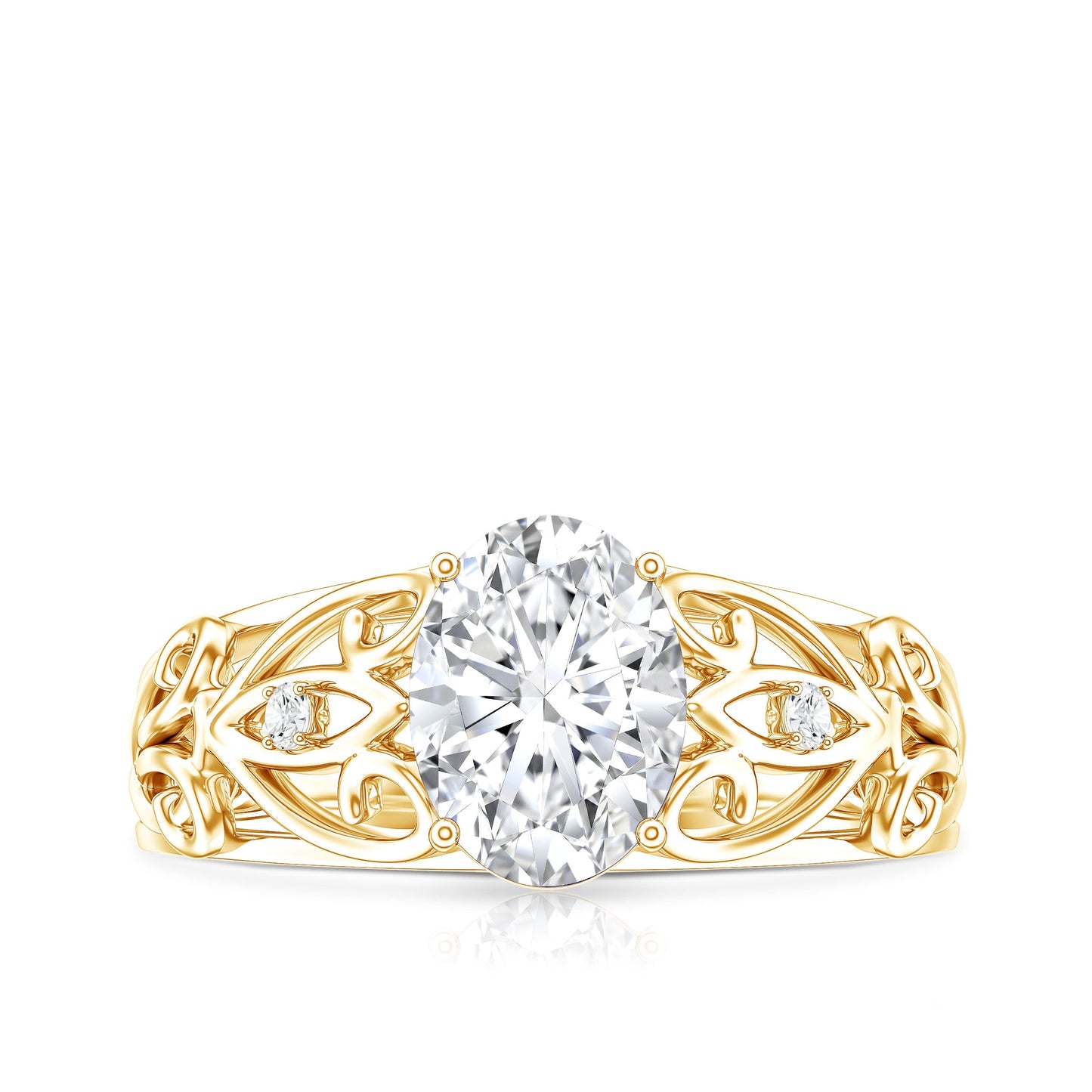 Antique Style Lab Grown Diamond Solitaire Engagement Ring