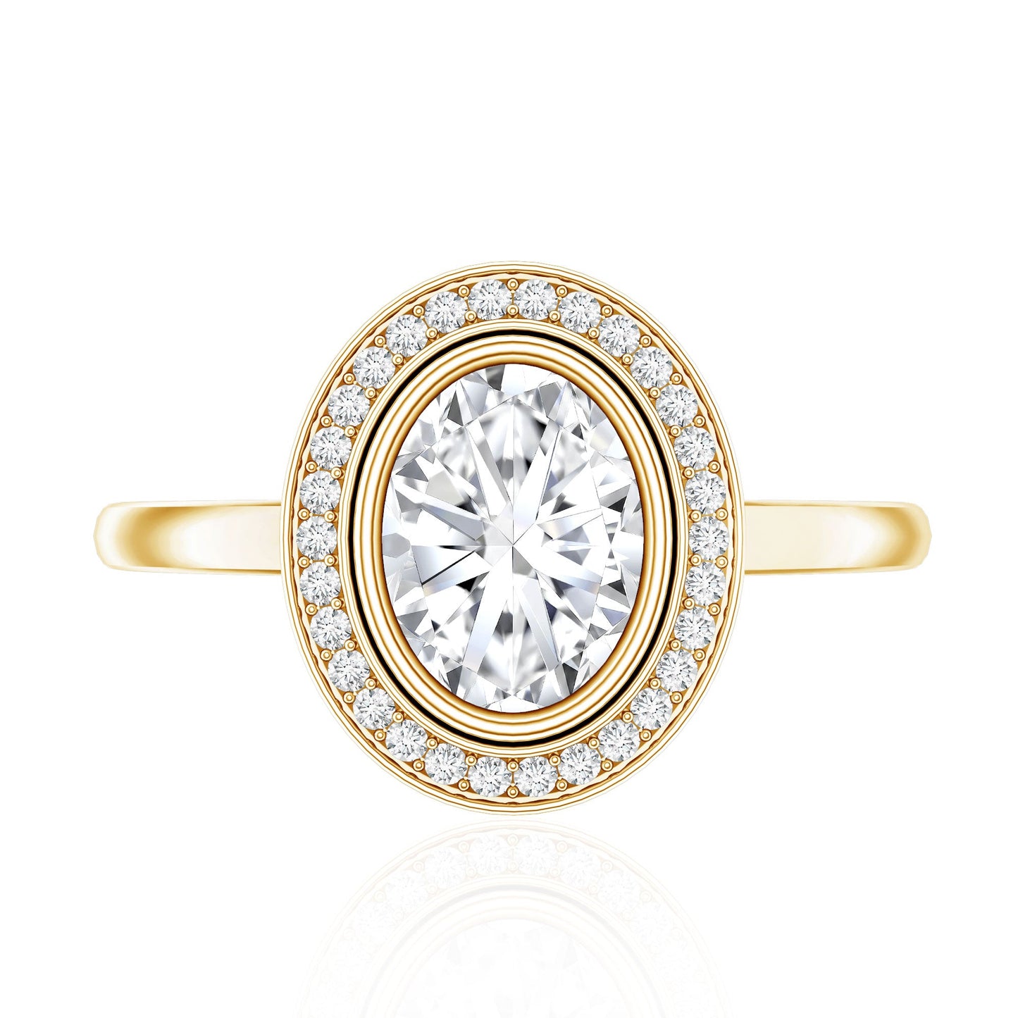 Classic Lab Grown Diamond Engagement Ring with Halo