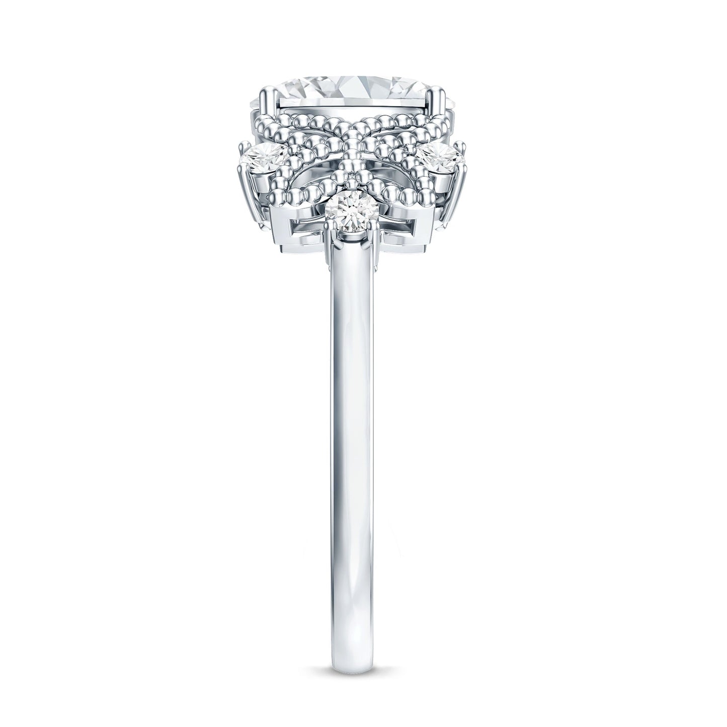 Nature Inspired Lab Grown Diamond Solitaire Engagement Ring