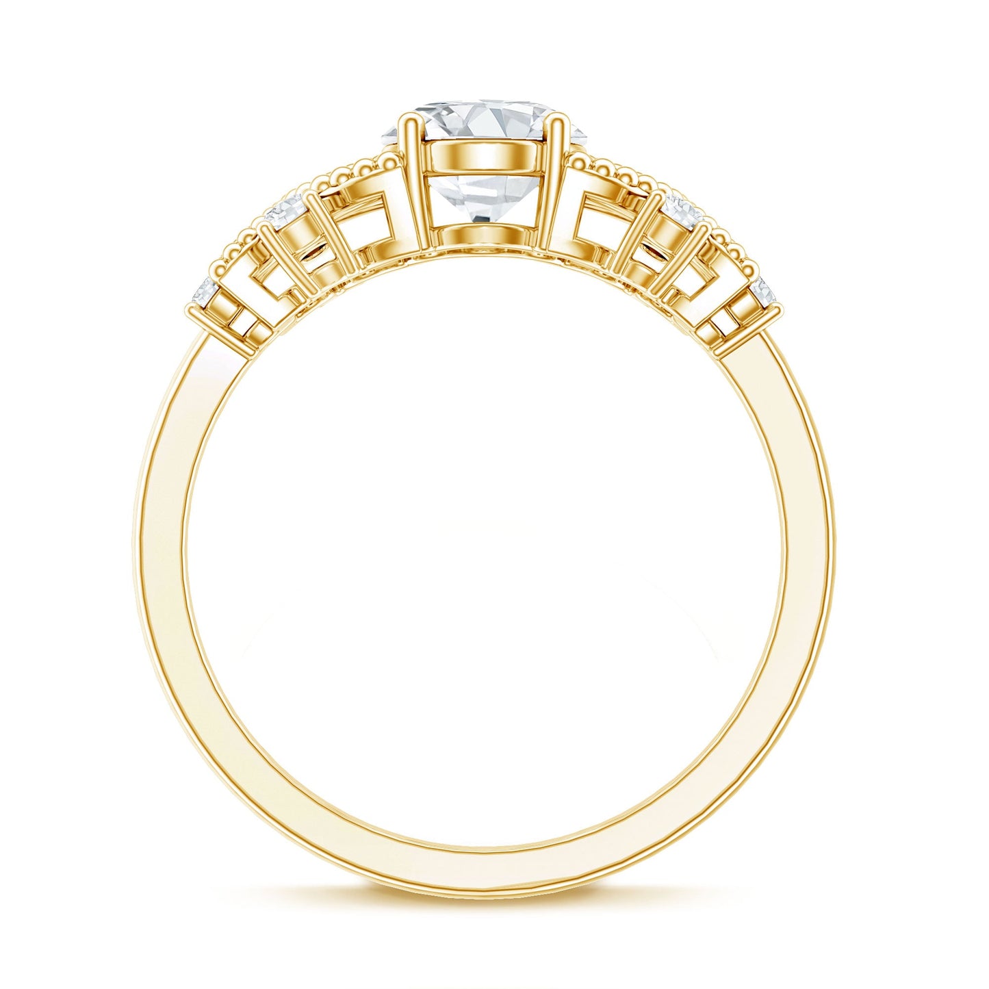 Nature Inspired Lab Grown Diamond Solitaire Engagement Ring