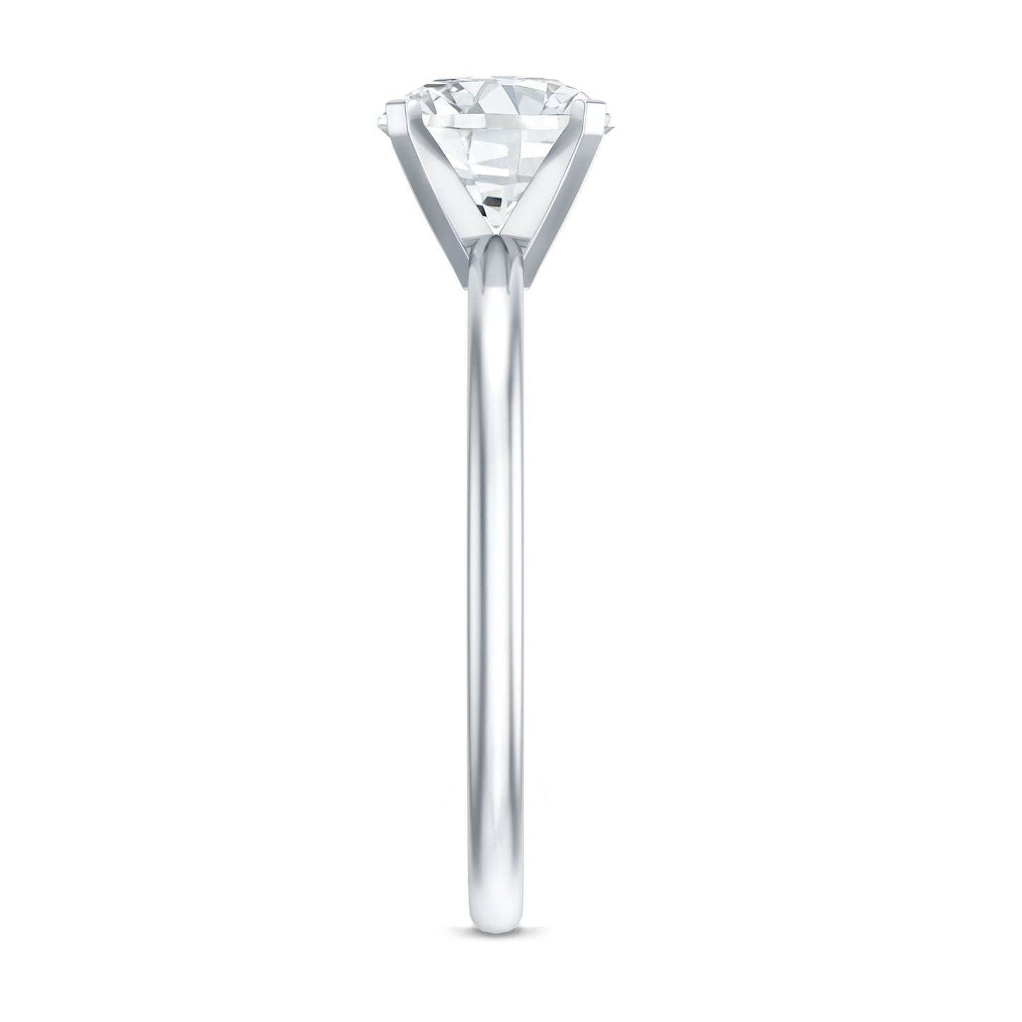 Peg Headset Solitaire Moissanite Ring for Women