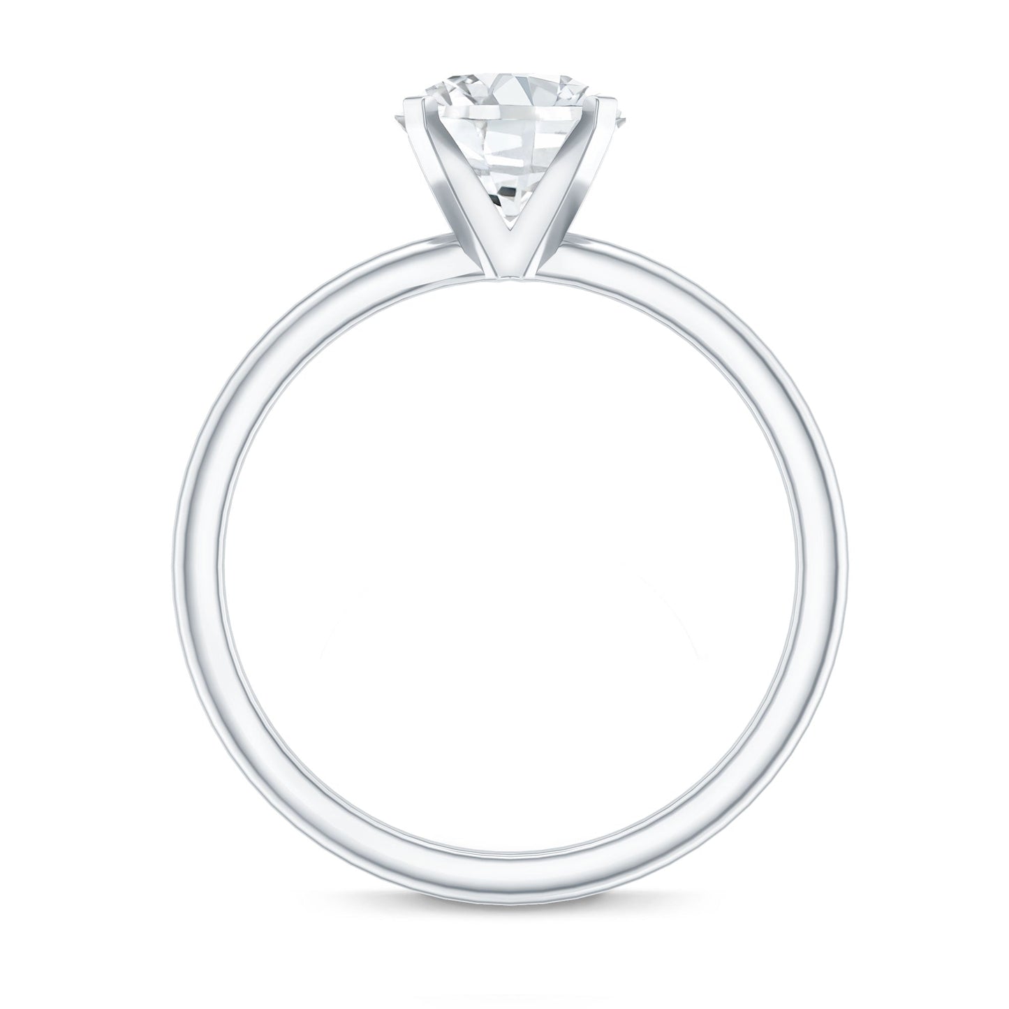 Peg Headset Solitaire Moissanite Ring for Women