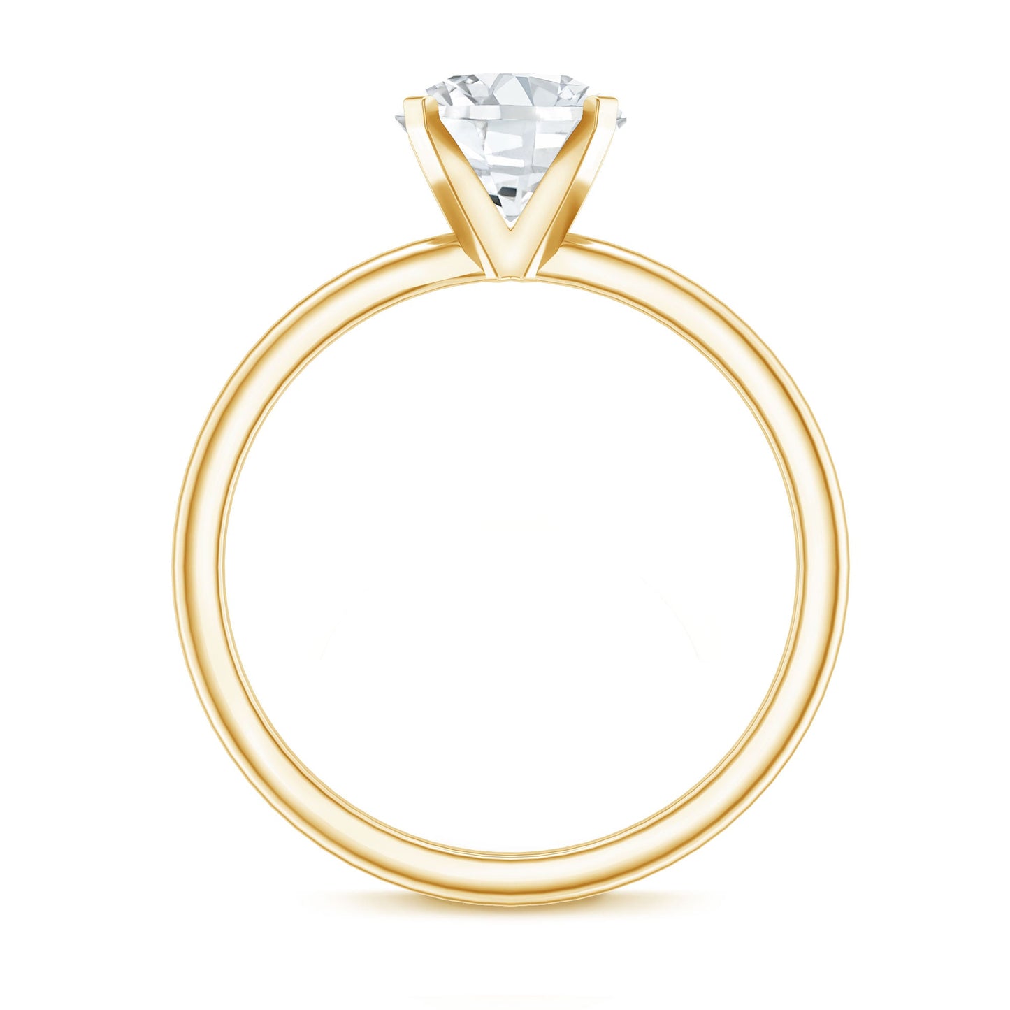 Peg Headset Solitaire Moissanite Ring for Women