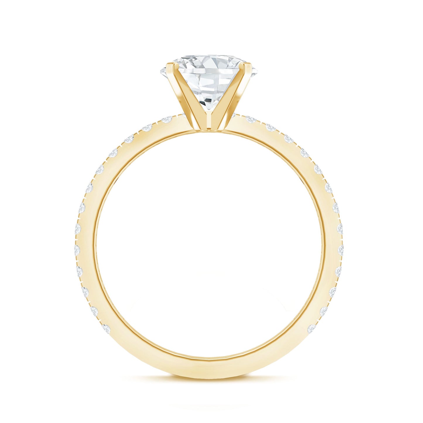 Certified 2 Carat Moissanite Solitaire Engagement Ring