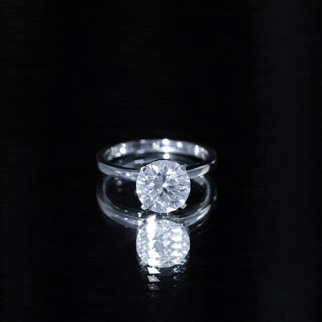 Brilliant Cut Moissanite 2 Carat Engagement Ring
