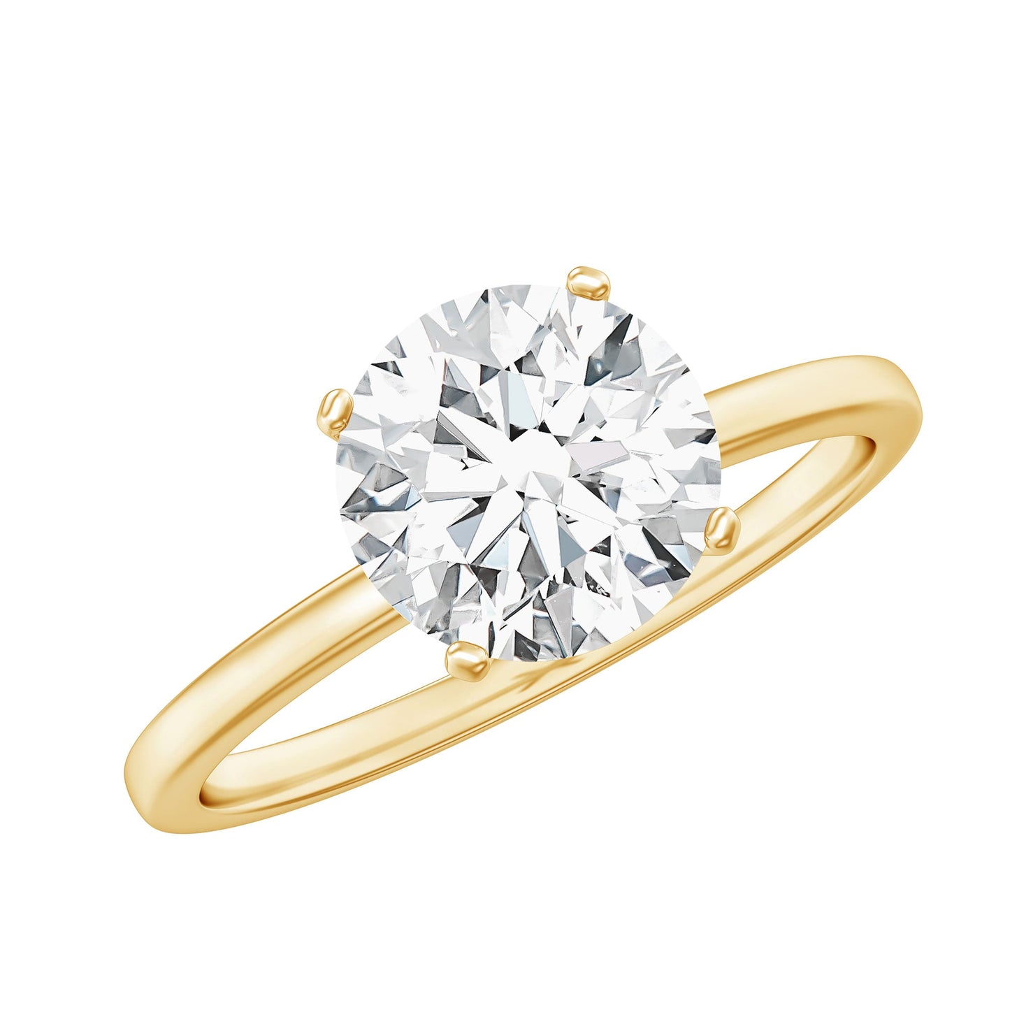 Brilliant Cut Moissanite 2 Carat Engagement Ring