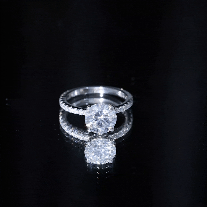 Peg Head Set Moissanite Solitaire Engagement Ring