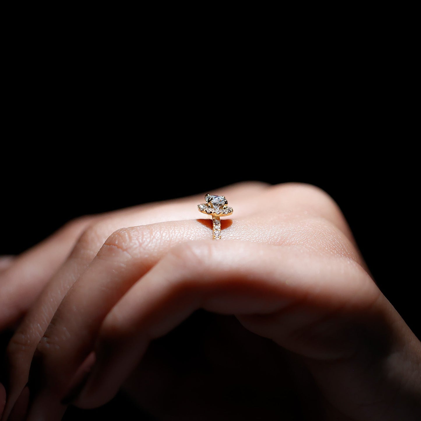 Certified Moissanite Promise Ring For Engagement