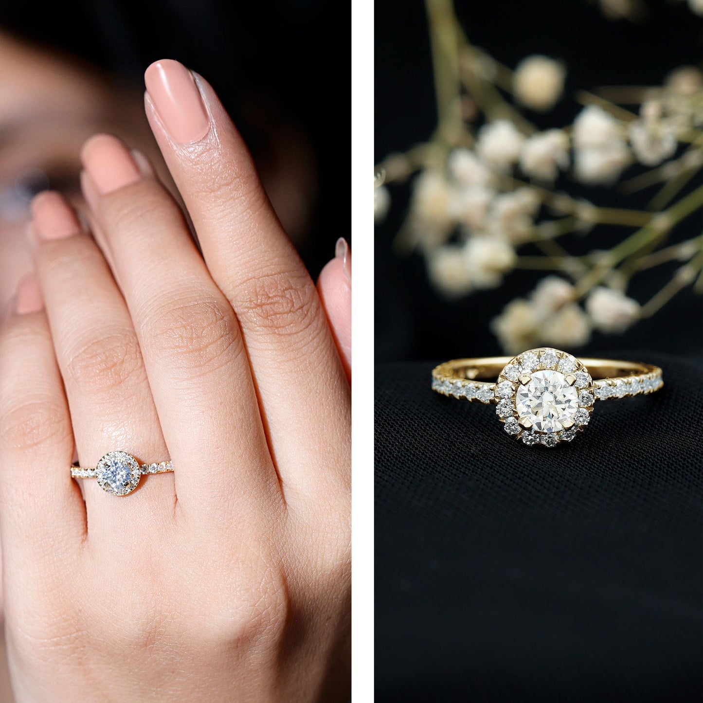 Certified Moissanite Promise Ring For Engagement