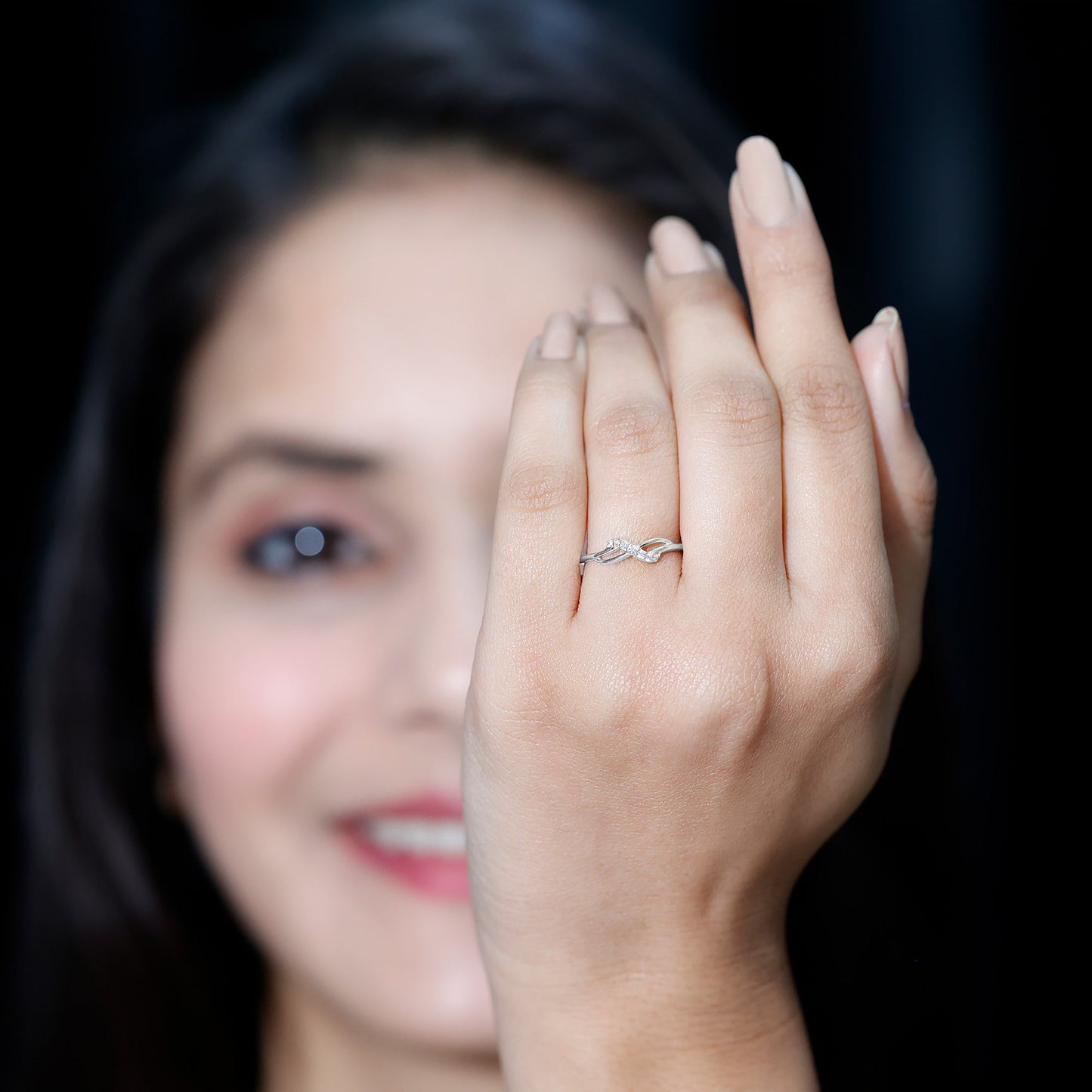 Certified Diamond Infinity Promise Ring For Her