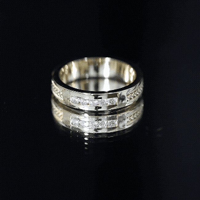 Lab Grown Diamond Mens Wedding Band Ring