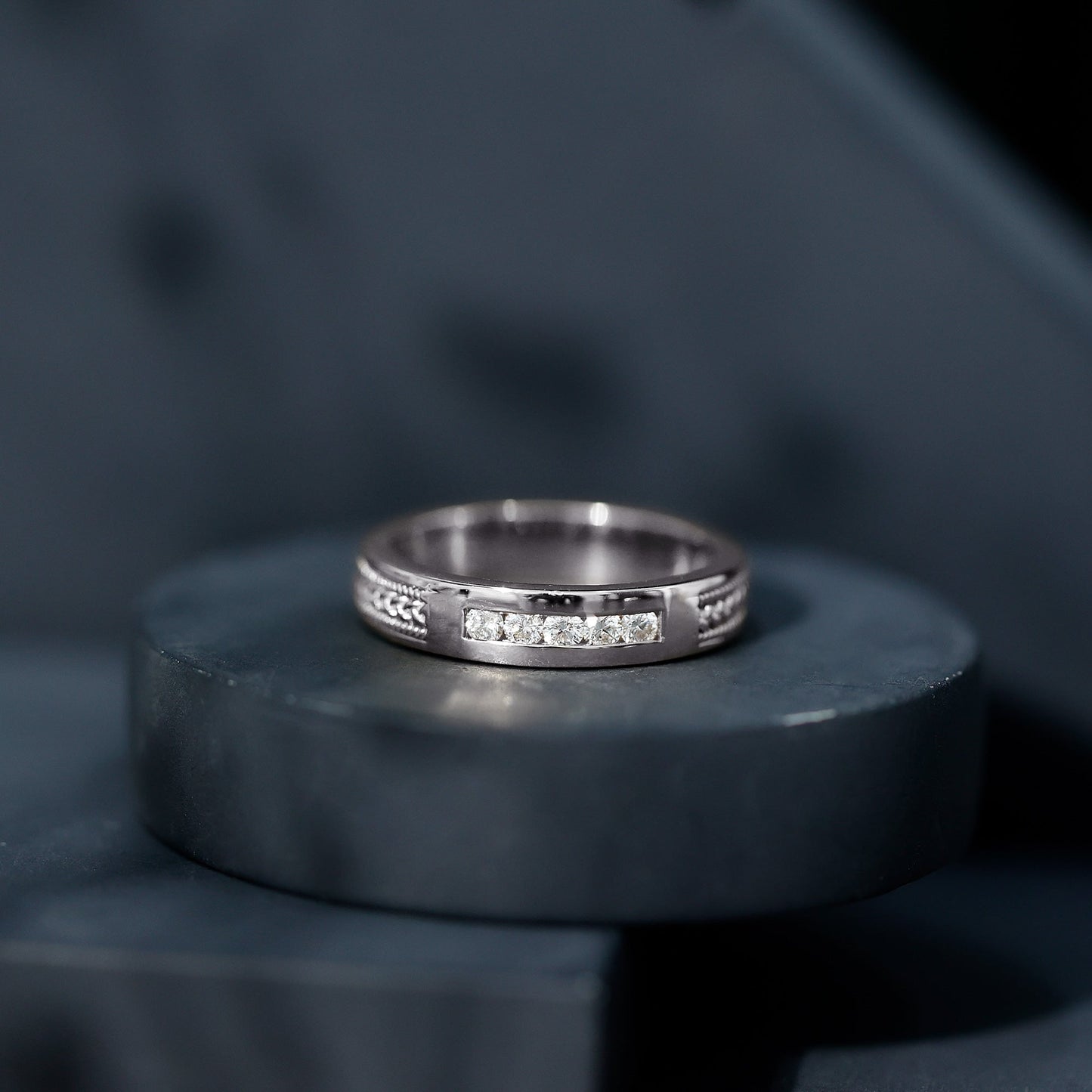 Lab Grown Diamond Mens Wedding Band Ring